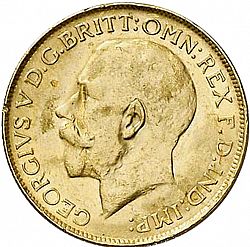 Large Obverse for Sovereign 1922 coin