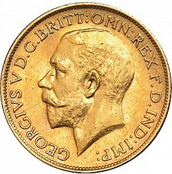Large Obverse for Sovereign 1923 coin