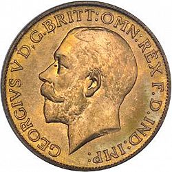 Large Obverse for Sovereign 1923 coin