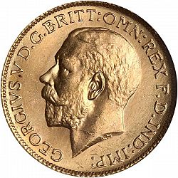 Large Obverse for Sovereign 1925 coin