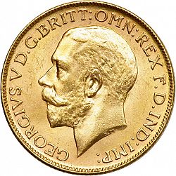 Large Obverse for Sovereign 1926 coin