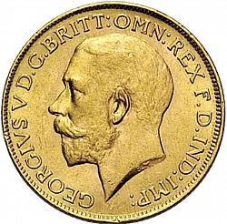 Large Obverse for Sovereign 1927 coin