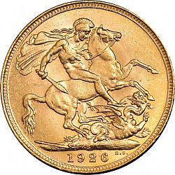 Large Reverse for Sovereign 1926 coin