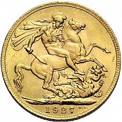 Large Reverse for Sovereign 1927 coin