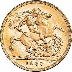 Large Reverse for Sovereign 1930 coin