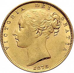 Large Obverse for Sovereign 1873 coin