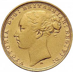 Large Obverse for Sovereign 1879 coin