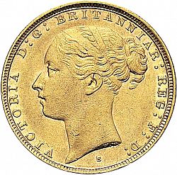 Large Obverse for Sovereign 1881 coin