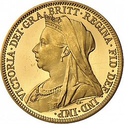 Large Obverse for Sovereign 1893 coin