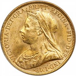 Large Obverse for Sovereign 1897 coin