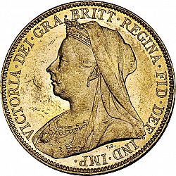 Large Obverse for Sovereign 1899 coin