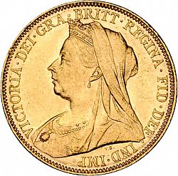 Large Obverse for Sovereign 1900 coin