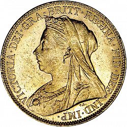 Large Obverse for Sovereign 1901 coin