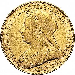 Large Obverse for Sovereign 1901 coin