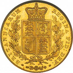 Large Reverse for Sovereign 1839 coin