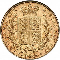 Large Reverse for Sovereign 1841 coin