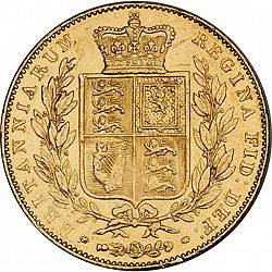 Large Reverse for Sovereign 1843 coin
