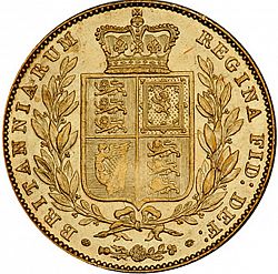 Large Reverse for Sovereign 1847 coin