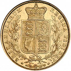 Large Reverse for Sovereign 1850 coin