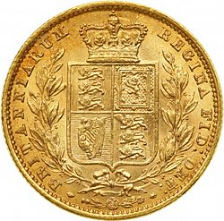 Large Reverse for Sovereign 1859 coin