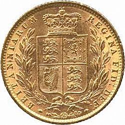 Large Reverse for Sovereign 1862 coin