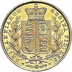 Large Reverse for Sovereign 1865 coin