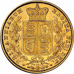 Large Reverse for Sovereign 1866 coin