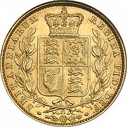 Large Reverse for Sovereign 1869 coin