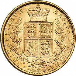 Large Reverse for Sovereign 1871 coin