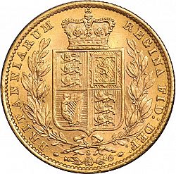 Large Reverse for Sovereign 1871 coin