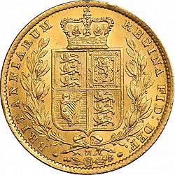 Large Reverse for Sovereign 1872 coin