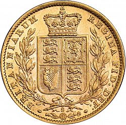 Large Reverse for Sovereign 1872 coin