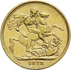 Large Reverse for Sovereign 1873 coin