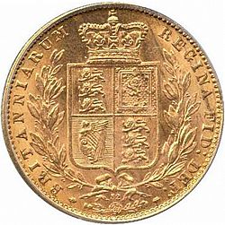 Large Reverse for Sovereign 1874 coin