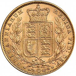 Large Reverse for Sovereign 1874 coin
