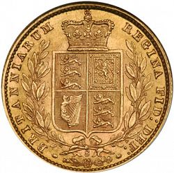 Large Reverse for Sovereign 1877 coin