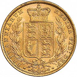 Large Reverse for Sovereign 1878 coin