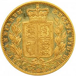Large Reverse for Sovereign 1880 coin