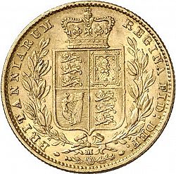 Large Reverse for Sovereign 1880 coin