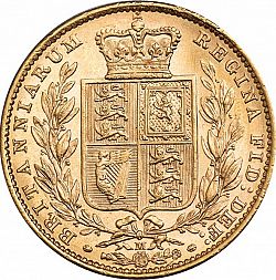 Large Reverse for Sovereign 1881 coin