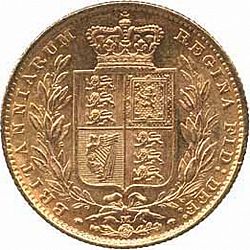 Large Reverse for Sovereign 1882 coin