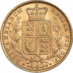 Large Reverse for Sovereign 1882 coin