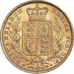 Large Reverse for Sovereign 1882 coin