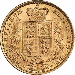 Large Reverse for Sovereign 1885 coin