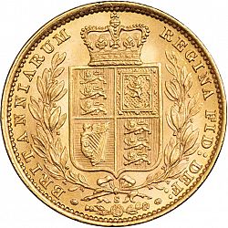 Large Reverse for Sovereign 1886 coin