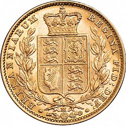 Large Reverse for Sovereign 1887 coin