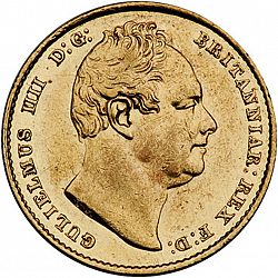 Large Obverse for Sovereign 1836 coin