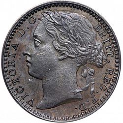 Large Obverse for Third Farthing 1868 coin
