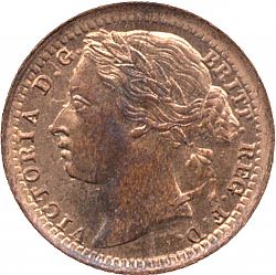 Large Obverse for Third Farthing 1885 coin