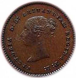 Large Obverse for Quarter Farthing 1839 coin